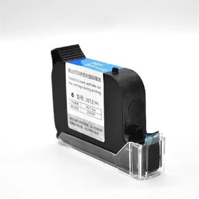 [1x JS12 JS10] 42ml 12.7mm Fast Dry Black sovent Ink Cartridge JS10M JS12M Replaced for TIJ2.5 for Domino Handheld Printer