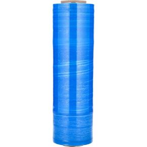 PSBM Blue Stretch Wrap, 1 Pack, 15 Inch x 1500 Feet, 80 Gauge, Plastic Cling Dark Color Hand Stretch Film Rolls for Packaging Moving Packing Pallets