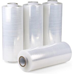 PSBM Boxed Machine Stretch Wrap, 1 Pack, 19.7 Inch x 5000 Feet, 80 Gauge, Clear Plastic Cling, Cast Stretch Film Rolls for Packaging Packing Pallets
