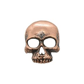 Half Skull Pin, Gold Plated, GG138, 1", 100% Handmade in USA, Human Skull Pin, Gothic Pin, Grinning Skull Brooch, Pirate Jewelry, Gift, 150+ Medieval designs