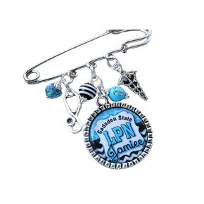 Personalize Chevron Graduation Pin Pinning Ceremony Nursing College Degree Grad Gift personalize with name school name and choice of credentials RN LPN NA BSN MD NA LVN RX, your choice of color/s