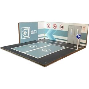 1:64 Parking Lot Mini Diecast Garage Layout Nonslip,Diorama,Model Building,Scene Display for Diecast Model Vehicle Toy, Style B