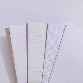 Aoerway Mini Notebook Set (A6), 4 Patterns, 7.4 x 4.1 inches, 30 Pages Each, Pack of 4