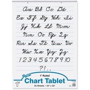 Pacon 1" Ruled Cursive Chart Tablet 74610