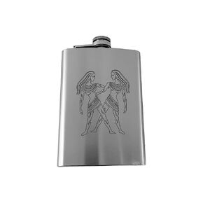 8oz Gemini Hip Flask Zodiac