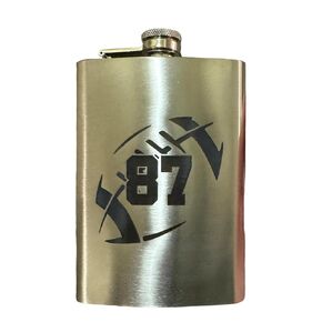 8oz Football 87 Flask Stainless Steel