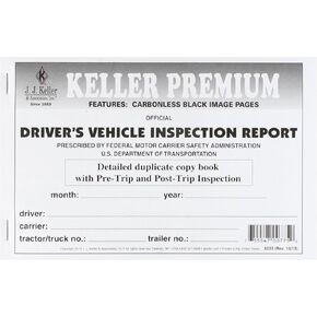J.J. Keller 8253 Detailed Driver's Vehicle Inspection Report