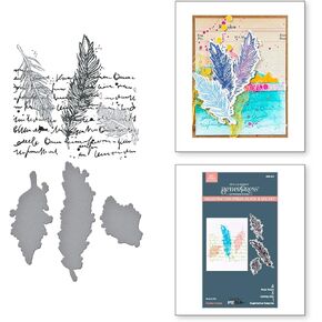 Spellbinders Feather Dream Press Plate and Die Set, Multi