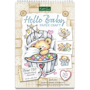 Katy Sue Hello Baby Paper Craft Pad for Card Making Supplies & Crafts. 130 New Baby Embellishments in a Pad from Katy Sue Card Making. Not Die-Cut or Pre-Cut.