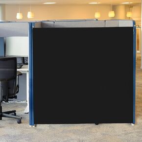 ROYALAY 53 x 78 Inch Privacy Curtains for Room Divider, Desk Shade for Cubicle to Block Light with Hook, Temporary Doors for a Room Privacy, Black