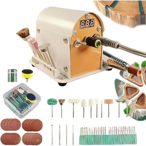 Electric Resin Polishing Kit，Retro Portable 100W Power 35000RPM Variable Speed Rotary Tool, Resin Drill with Full Accessories,Resin Supplies Kit for Carving, Drilling, Sanding, Jewelry Making