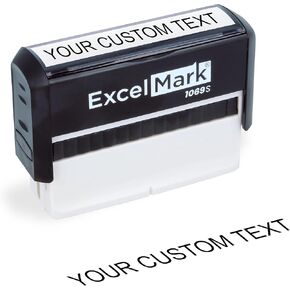 Excelmark One Line Custom Rubber Stamp (مخصص طويل)