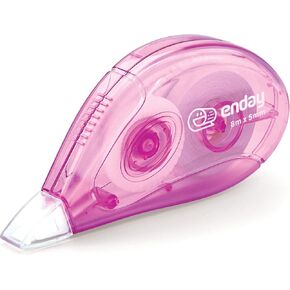 Enday White Out Correction Tape, Pink Dispenser White Out Tape, Easy to Use Applicator for Instant Corrections, Whiteout Suitable for Students, Teachers, and Office Workers
