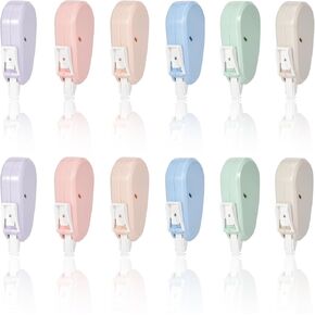 Temiary 12Pcs Cute White Tapes for Instant Corrections, Aesthetic Correction Tape Quick Dry for Writing, Journaling, Students School Office Supplies (Pastel)