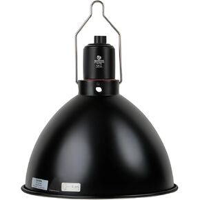 Reptile Light Fixture, 5.5 Inch Dome Lamp Fixture with Reptile Heat Lamp Bulb LED Temperature Display Max 100W(Non-Adjustable Temperature)