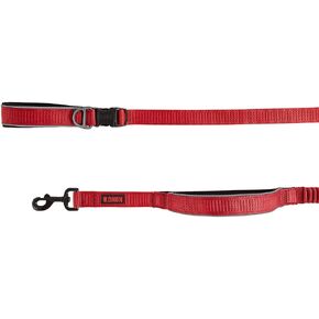 KONG Reflective Shock Absorbing Hands-Free Bungee Dog Leash 6' (Red)