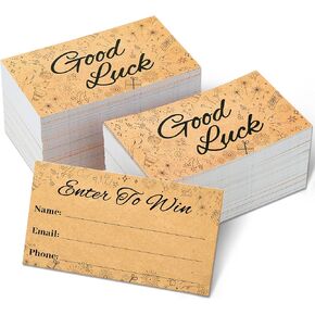 250 Raffle Tickets Enter to Win Card for Fairs, Contests, Ballots, Carnivals, Drawings, Auction Events, Prize Games, Fundraisers, with Space for Name Email Phone, Brown, 3.5"x2"