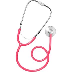 Skeleteen Doctor's Stethoscope Kids Toy - Doctor Or Nurse Pretend Play Costume Accessories and Prop Toys for Kids - 1 Piece (Pink)