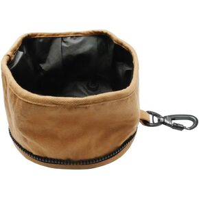 Collapsible Travel Bowl for Pets, Khaki
