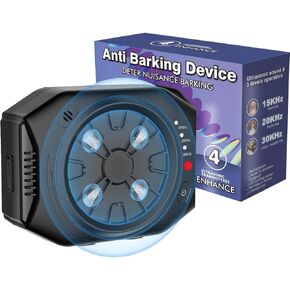 Anti Barking Device, Ultrasonic Dog Bark Deterrent Devices with 3 Modes, Up to 33 ft Away Range, Barks No More Dog Training Device, Rechargeable Dog Barking Control Devices for Indoor & Outdoor Black