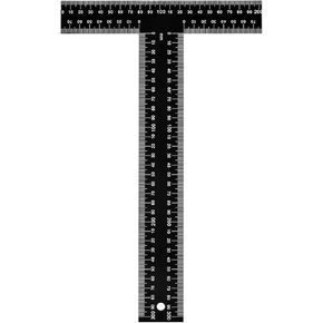 T Square Ruler - 12 inch Metal T Ruler for Drafting, Architecture, Engineering & Art | Precision Dual-Scale (Inch & MM) - Tee Ruler, Scale Ruler