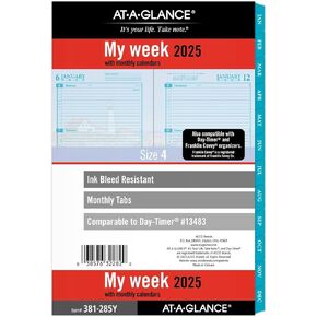 AT-A-GLANCE 2026 Planner Refill, Weekly & Monthly, 5.5" x 8.5", Desk Size 4, Loose-Leaf, Zenscapes (281-285Y-26)
