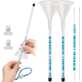Fowsrhrg Clay Beads Makelet Make Make - 2 pcs قمع الديكور والإبر ومقطع لأساور المجوهرات والقلائد