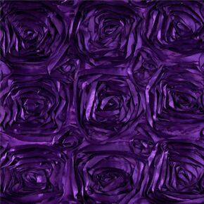 Purple Rosette Satin Fabric – Sold by The Yard (FB)
