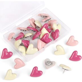 Push Pins,30pcs Push Pins for Cork Board Decorative Thumb Tacks Cute Fun Thumb Tacks Decorative for Photo Wall, Feature Wall,Map, Bulletin Board, Office or Home (Mix)