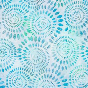 تعبيرات Batiks Dahlias Adriatic Mist Wide Back 1 3 ياردة Cut Riley Blake 3yd-Btwb23010-271