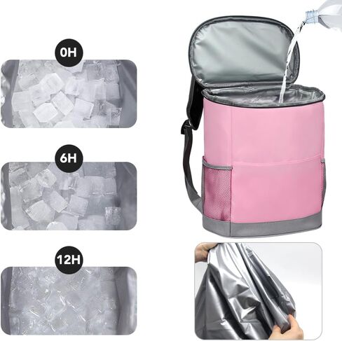 Insulated Cooler Backpack, Backpack Cooler, 20 Can Backpack Cooler Leak Proof, Insulated Soft Cooler Bag, Lightweight, Cold-Weather Duffel Bag for Beach, Camping, Outdoor Activities in Saudi Arabia