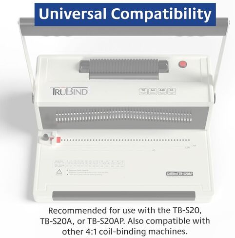TruBind 23mm (15/16 in.) Spiral Binding Coils for Reports, Presentations and Proposals | 4:1 Pitch | 12 in. Length | White | 200 Sheets Binding Capacity | 50 Pack in Saudi Arabia