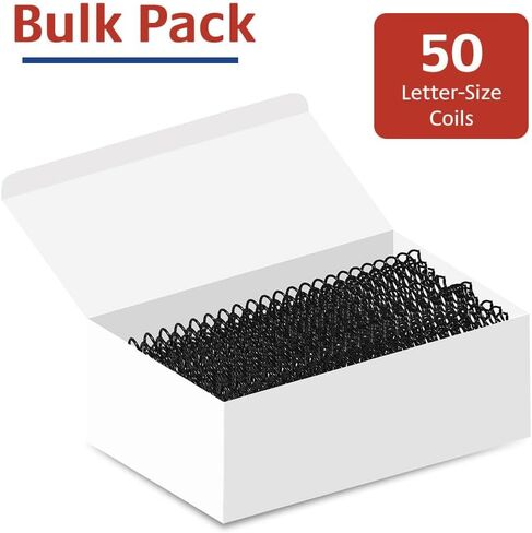 TruBind 23mm (15/16 in.) Spiral Binding Coils for Reports, Presentations and Proposals | 4:1 Pitch | 12 in. Length | White | 200 Sheets Binding Capacity | 50 Pack in Saudi Arabia