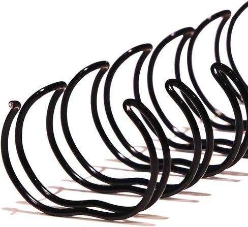 TruBind 6mm (1/4 in.) Double Loop Binding Spines | 11 in. Length for Letter Size or Smaller Projects | 3:1 Pitch | 30 Sheet Binding Capacity | Black | 100 Pack in Saudi Arabia
