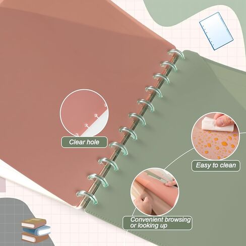8 PCS Discbound Pocket Dividers 8.5 × 11 مع علامات تبويب وجيوب 8 علامات التبويب Discbound Pocket Bolders حجم الحرف Discbound Discbound Discbound Discist Discs Plannner Supplies لمكتب مدرسة الأعمال (Boho) in Saudi Arabia
