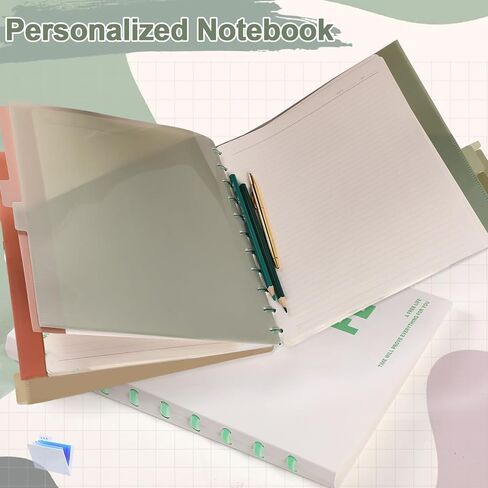 8 PCS Discbound Pocket Dividers 8.5 × 11 مع علامات تبويب وجيوب 8 علامات التبويب Discbound Pocket Bolders حجم الحرف Discbound Discbound Discbound Discist Discs Plannner Supplies لمكتب مدرسة الأعمال (Boho) in Saudi Arabia