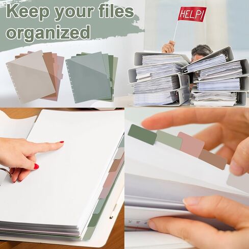 8 PCS Discbound Pocket Dividers 8.5 × 11 مع علامات تبويب وجيوب 8 علامات التبويب Discbound Pocket Bolders حجم الحرف Discbound Discbound Discbound Discist Discs Plannner Supplies لمكتب مدرسة الأعمال (Boho) in Saudi Arabia