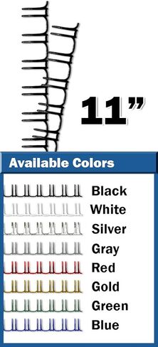 TruBind 6mm (1/4 in.) Double Loop Binding Spines | 11 in. Length for Letter Size or Smaller Projects | 3:1 Pitch | 30 Sheet Binding Capacity | Black | 100 Pack in Saudi Arabia
