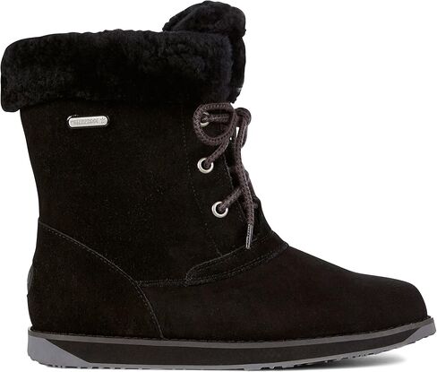 حذاء EMU Australia Shaw Lo للسيدات من بطانة الجلد مقاوم للماء باللون الأسود in Kuwait