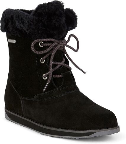 حذاء EMU Australia Shaw Lo للسيدات من بطانة الجلد مقاوم للماء باللون الأسود in Kuwait