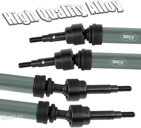 ترقيات محاور عمود محرك الأقراص ل 1/10 4WD SLASH/Rustler/Stampede/Jat0 4x4 (BL-2S) (VXL) ، F0RD F15O ، RC الأمامي والخلف ، CVD CVD W/Hex Up ، Titanium in Kuwait