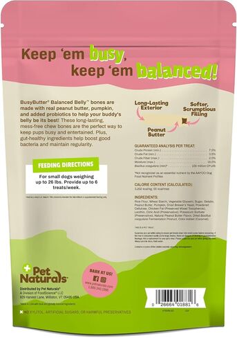 عظام زبدة الفول السوداني المتوازنة في BET Naturals ، ومضغ خالٍ من الجلود الخالي in Kuwait