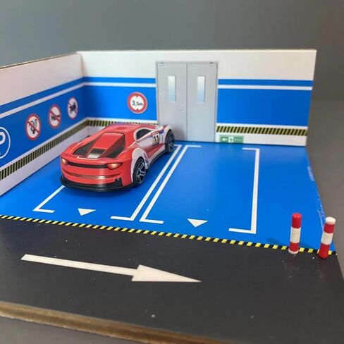 1:64 Parking Lot Scene Display,Underground Garage,Nonslip,Layout Background Mini Car Garage for Diecast Model Vehicle Toy, Style A in Kuwait
