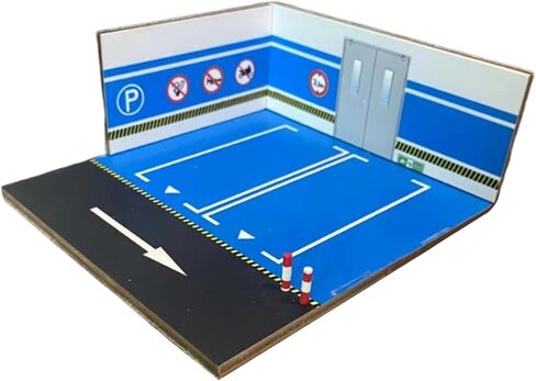 1/64 Scale Parking Lot Model Building Layout Nonslip,Underground Garage,Mini Car Garage,Scene Display,for Diecast Model, Style B in Kuwait