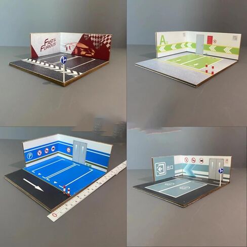 1/64 Scale Parking Lot Model Building Layout Nonslip,Underground Garage,Mini Car Garage,Scene Display,for Diecast Model, Style B in Kuwait