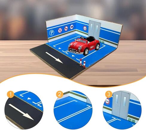 1/64 Scale Parking Lot Model Building Layout Nonslip,Underground Garage,Mini Car Garage,Scene Display,for Diecast Model, Style B in Kuwait