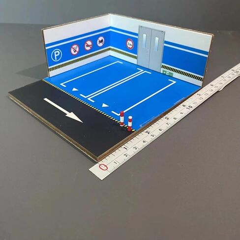 1/64 Scale Parking Lot Model Building Layout Nonslip,Underground Garage,Mini Car Garage,Scene Display,for Diecast Model, Style B in Kuwait