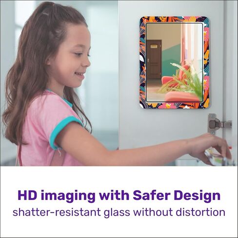 Locker Mirror Magnetic for School and Office, with Strong and 100% Magnetic Mirror for Locker, Magnetic Locker Mirror with Colorful Design, 1 Pack, Practical and Reliable Locker Accessories in Kuwait