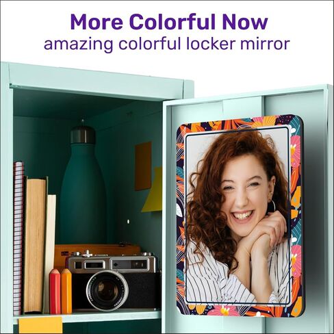 Locker Mirror Magnetic for School and Office, with Strong and 100% Magnetic Mirror for Locker, Magnetic Locker Mirror with Colorful Design, 1 Pack, Practical and Reliable Locker Accessories in Kuwait