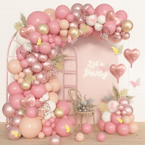 146Pcs Brown Balloons Garland Arch Kit, DIY 18"12"10" Coffee Brown Blush Nude Balloons for Neutral Woodland Teddy Bear Baby Shower Wedding Jungle Safari Birthday Party Decorations in Kuwait